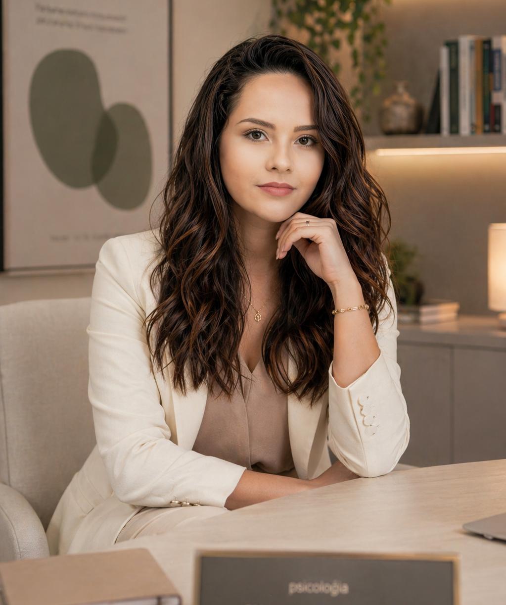 Heloisa Pereira em atendimento no consultório